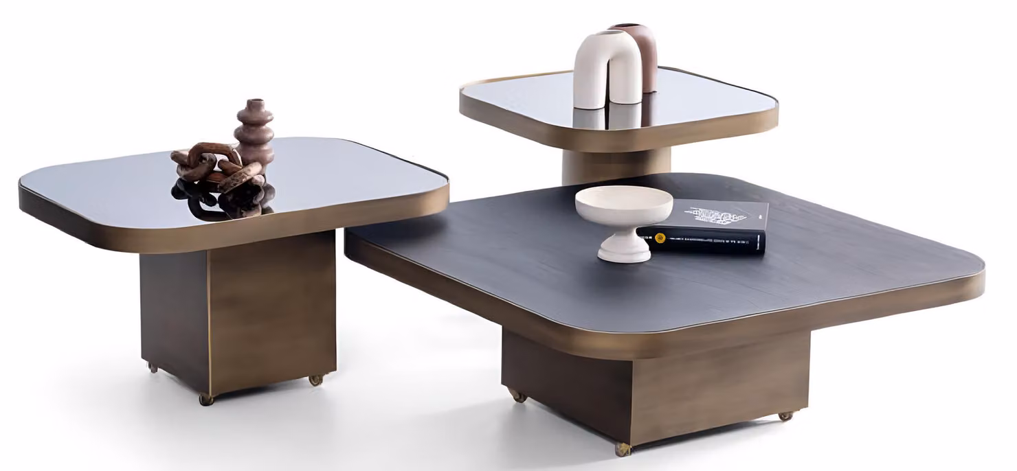 Eleganter Couchtisch-Set Moderne Kaffeetische Stilvolle Beistelltische