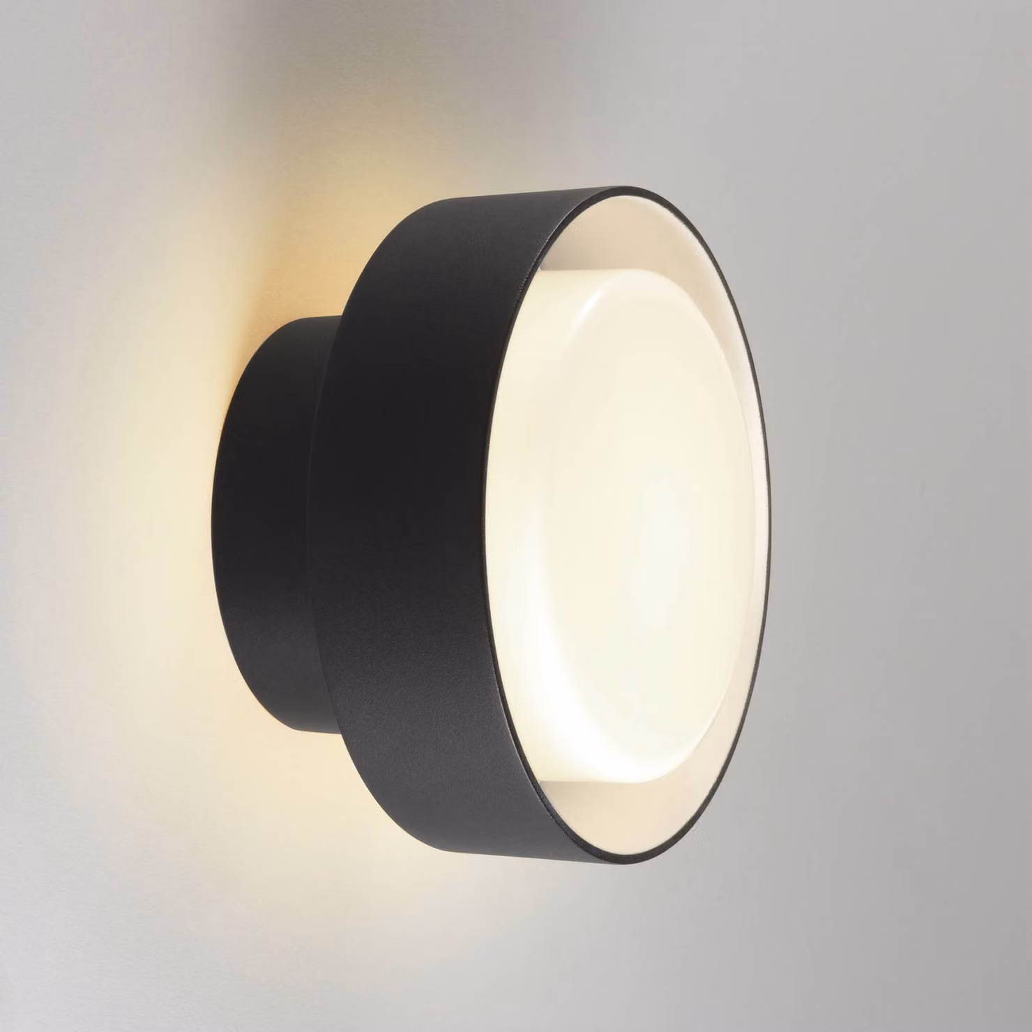 MARSET Applique da esterni a LED Plaff-on!, dimmerabile, Nero, Alluminio, Design, Applique LED da esterni