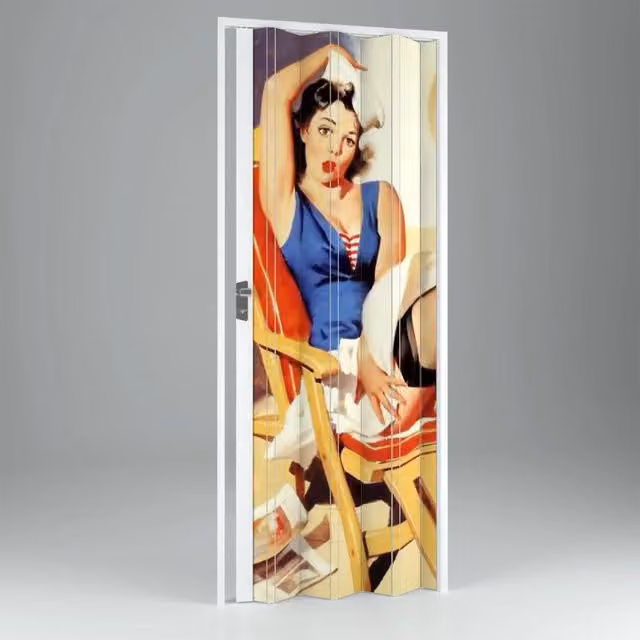 Porta a soffietto da interno in PVC Lady mod. Vera multicolore L: 102 cm, H: 214 cm