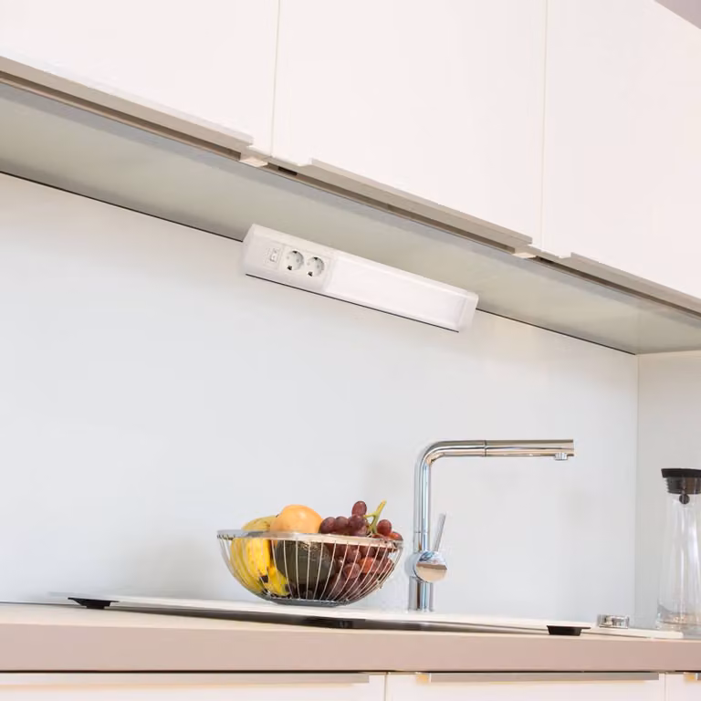 Müller-Licht Lampada LED da mobili Melo Plug dico, bianco, Bianco / Opale, Plastica, Moderno, Lampade per mobili
