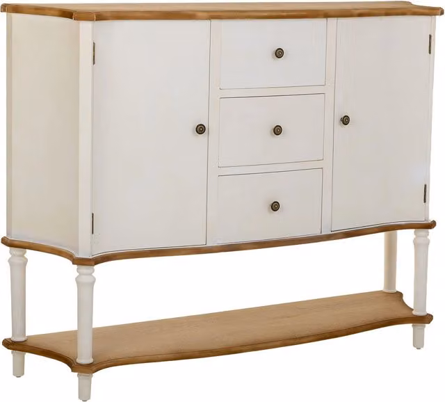 Credenza in legno bianco 150x37x114,5h cm