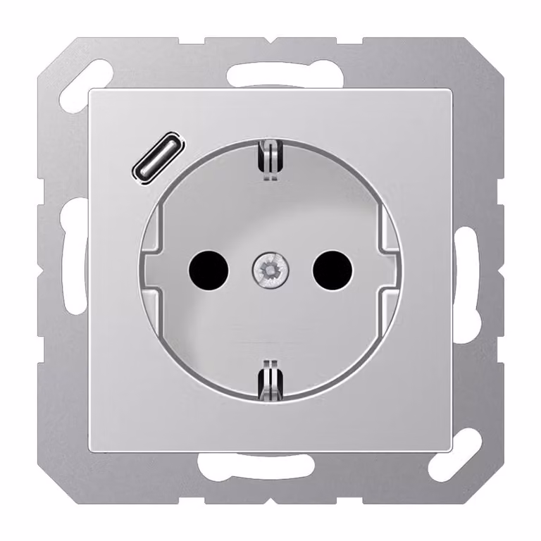 Jung A152018CAL Presa USB tipo A+C in alluminio A500