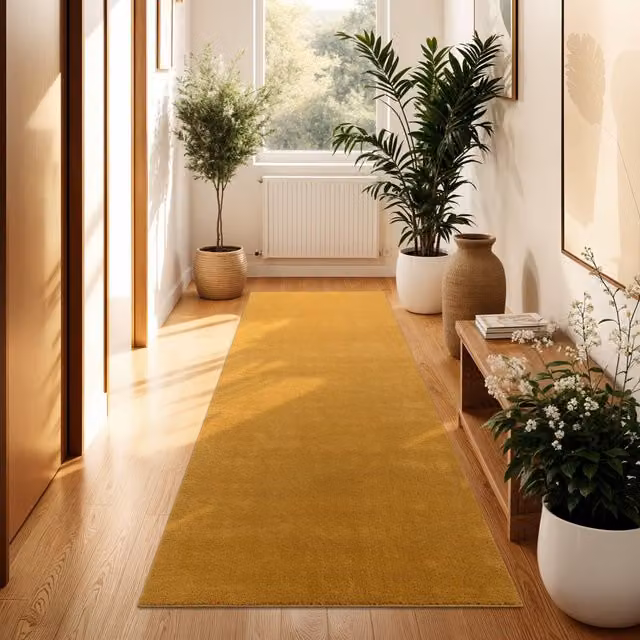 Tappeto Calia Italia giallo moderno L: 80 cm, P: 300 cm