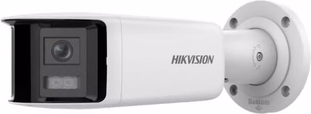 Hikvision Telecamera di Sorveglianza Bullet Panoramica ColorVu 2x 4MP 2.8mm IP PoE Bianca DS-2CD2T47G2P-LSU/SL