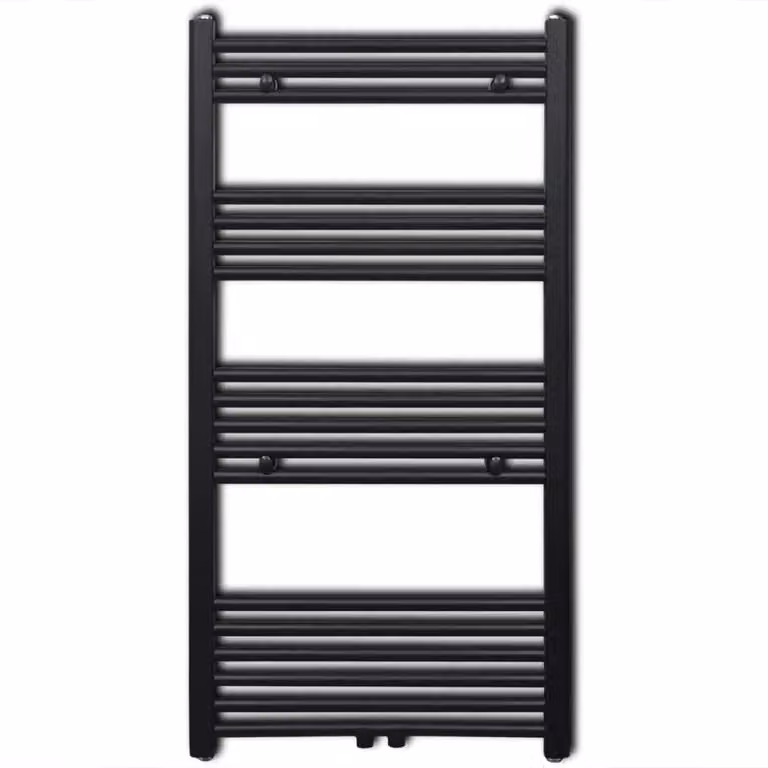 Radiatore Centrale Portasciugamano Dritto Nero 600 x 1160 mm