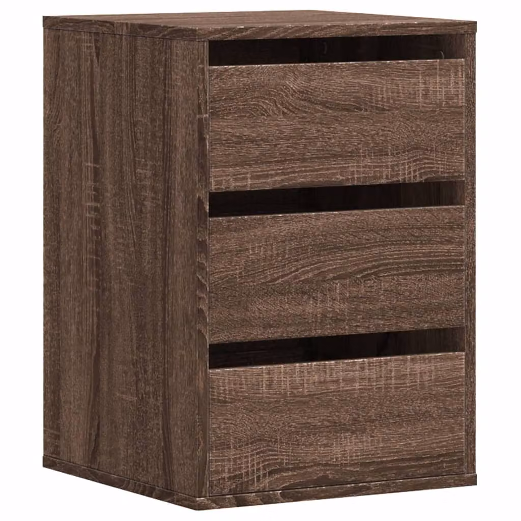 Cassettiera Angolo Rovere Marrone 40x41x58cm Legno Multistrato