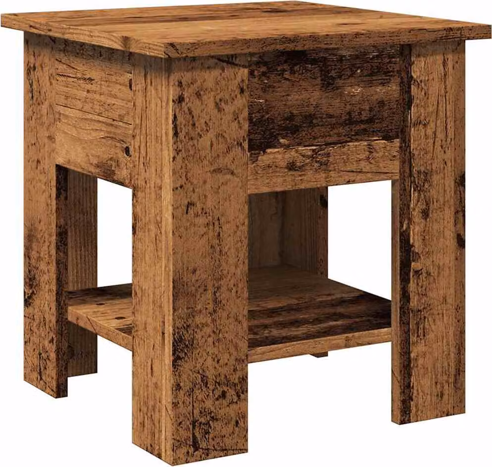 Tavolino da Salotto Legno Antico 40x40x42 cm Legno Multistrato