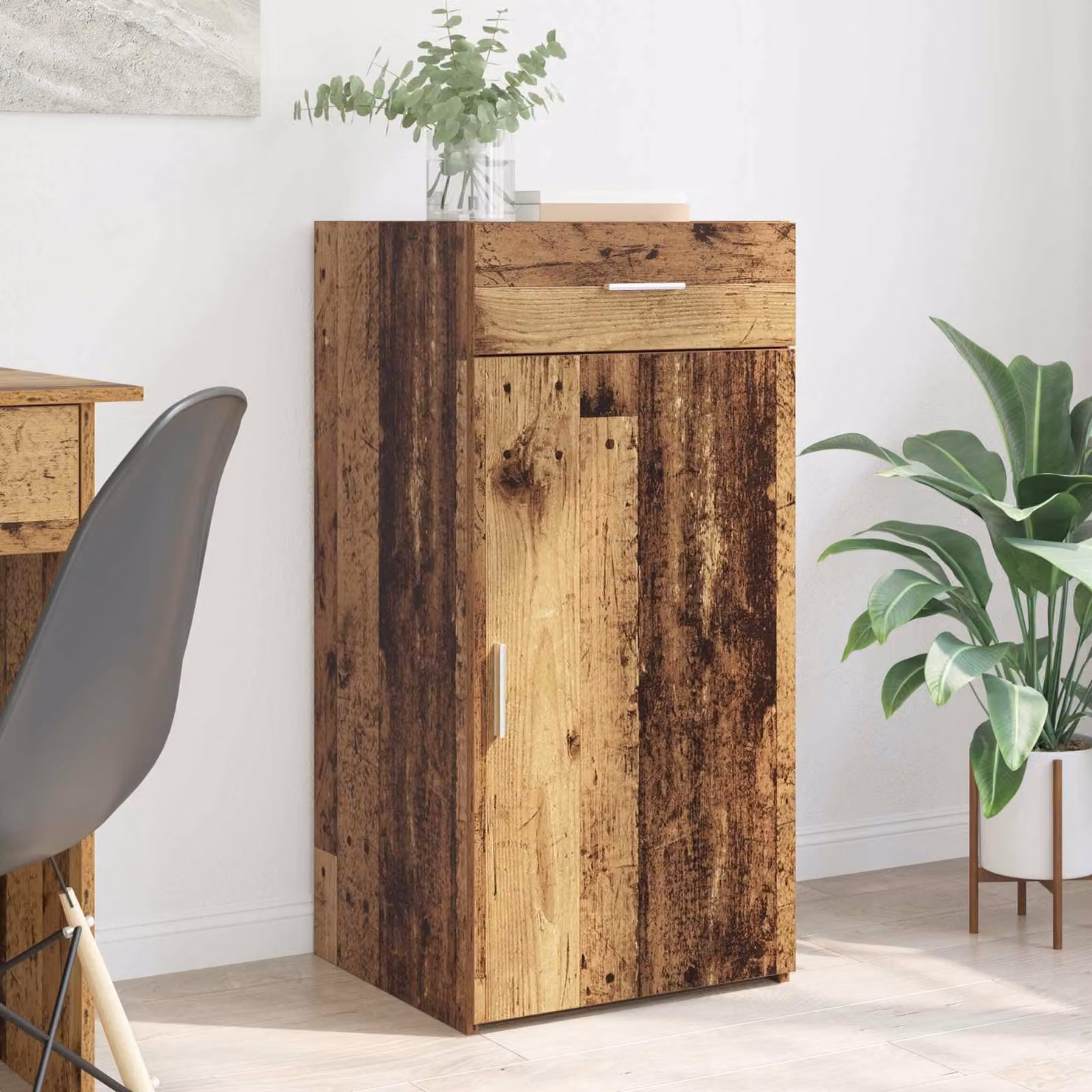 Credenza moderna vidaXL in legno ingegnerizzato color marrone L 45 cm x P 42,5 cm x H 93 cm
