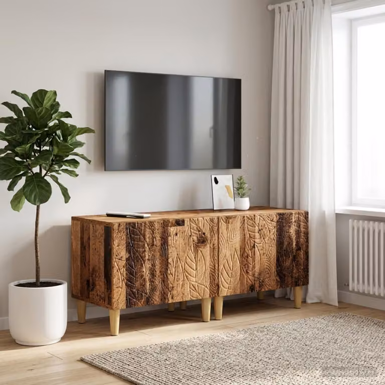 Mobile TV moderno vidaXL in legno ingegnerizzato e MDF, colore marrone