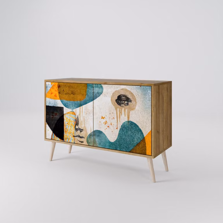 Cassettiera Spacerebels a 2 ante - credenza cassettiera - credenza alta - mobile guardaroba - soggiorno camera da letto - 57,5×111×42 (HxLxP)