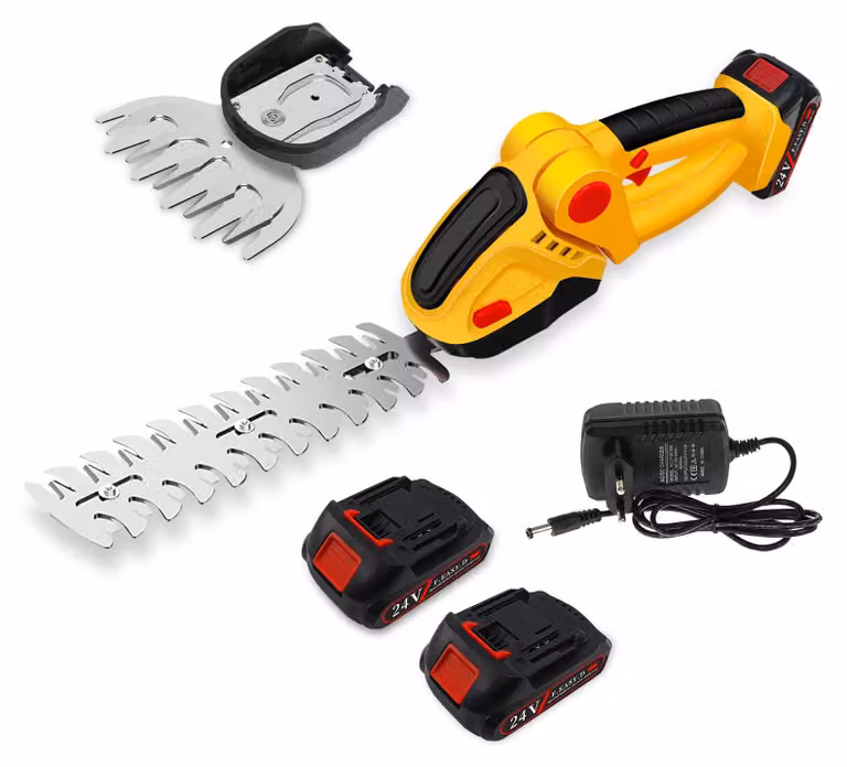 Potatore elettrico a batteria da 24 V - Lame da 400 mm - Metallo - Ideale per giardino e prato - Tagliabordi a batteria