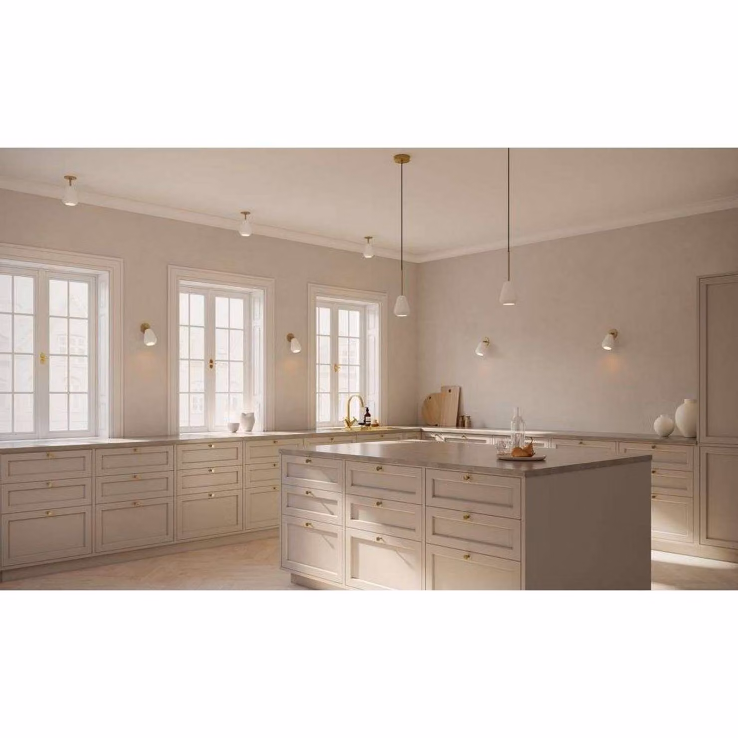 Nuura Aps Faretto da incasso Anoli Spot Recessed, Ø 10 cm, bianco/oro Spot, dimmerabile, Ottone / Oro, Soggiorno / Sala da pranzo, Metallo, Scandinavo, Faretto da incasso a parete