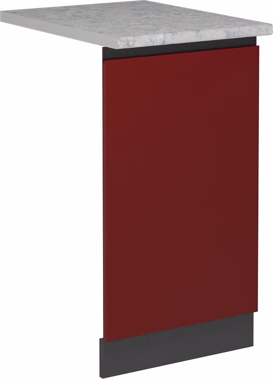 Pannello frontale della lavastoviglie Vicco R-Line Rosso 45 cm  J-Shape, PL Marmo, Model 55108