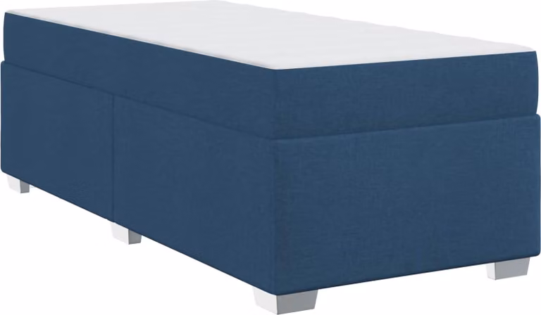 Struttura del letto con materasso Blu 80 x 200 cm Tessuto
