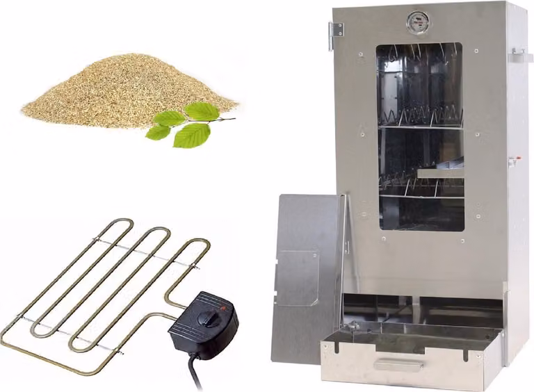 Eurocatch - Set per affumicatura - Magnum - con spirale elettrica - termostato - trucioli per affumicatura