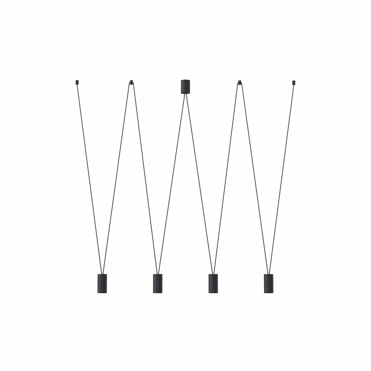 Lampadario MORE EYE nero 4xGU10x10W in metallo, dimensioni: 120x200x160 cm, IP20, Nowodvorski Lighting