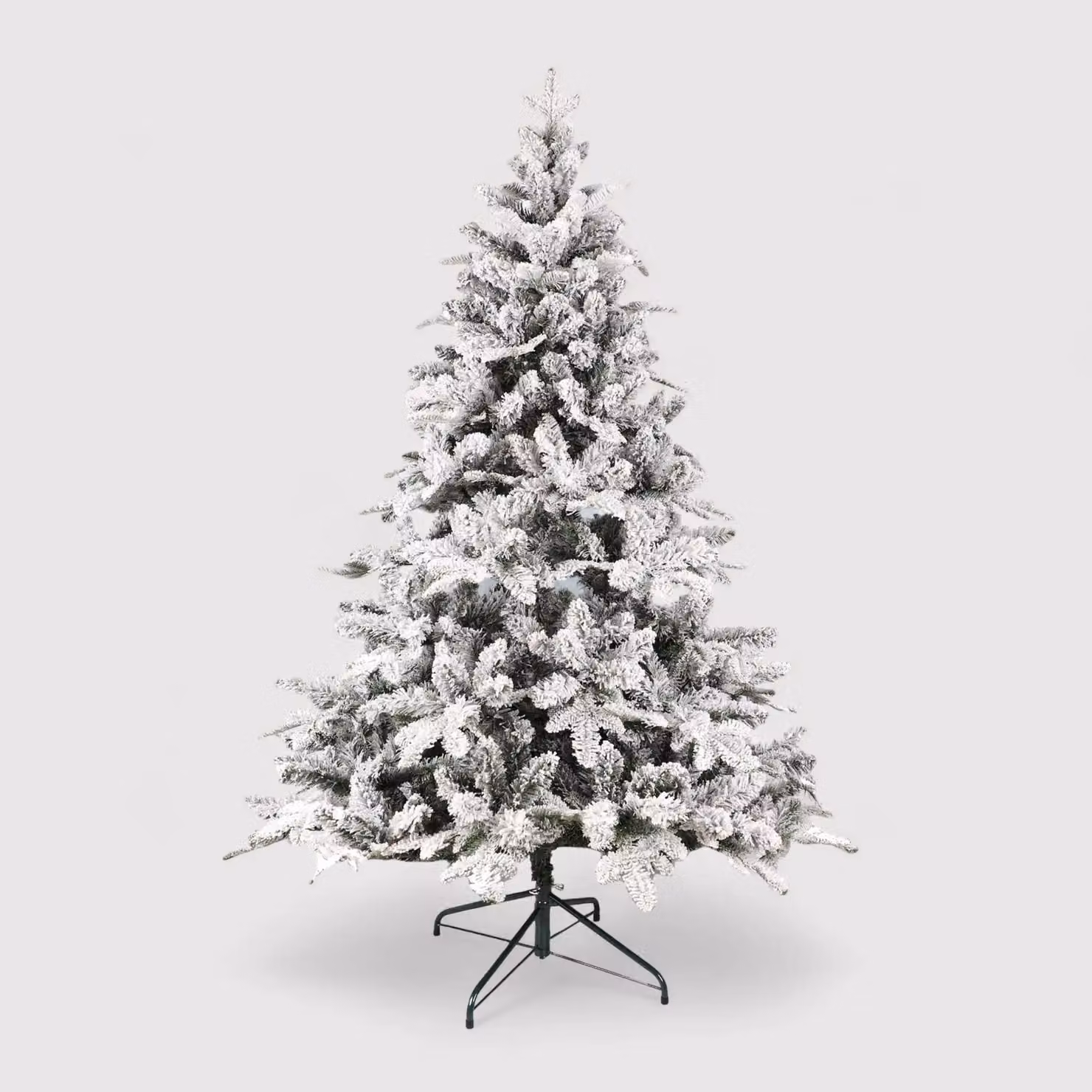 Jadeit - Albero di natale innevato folto e da decorare H 150 cm