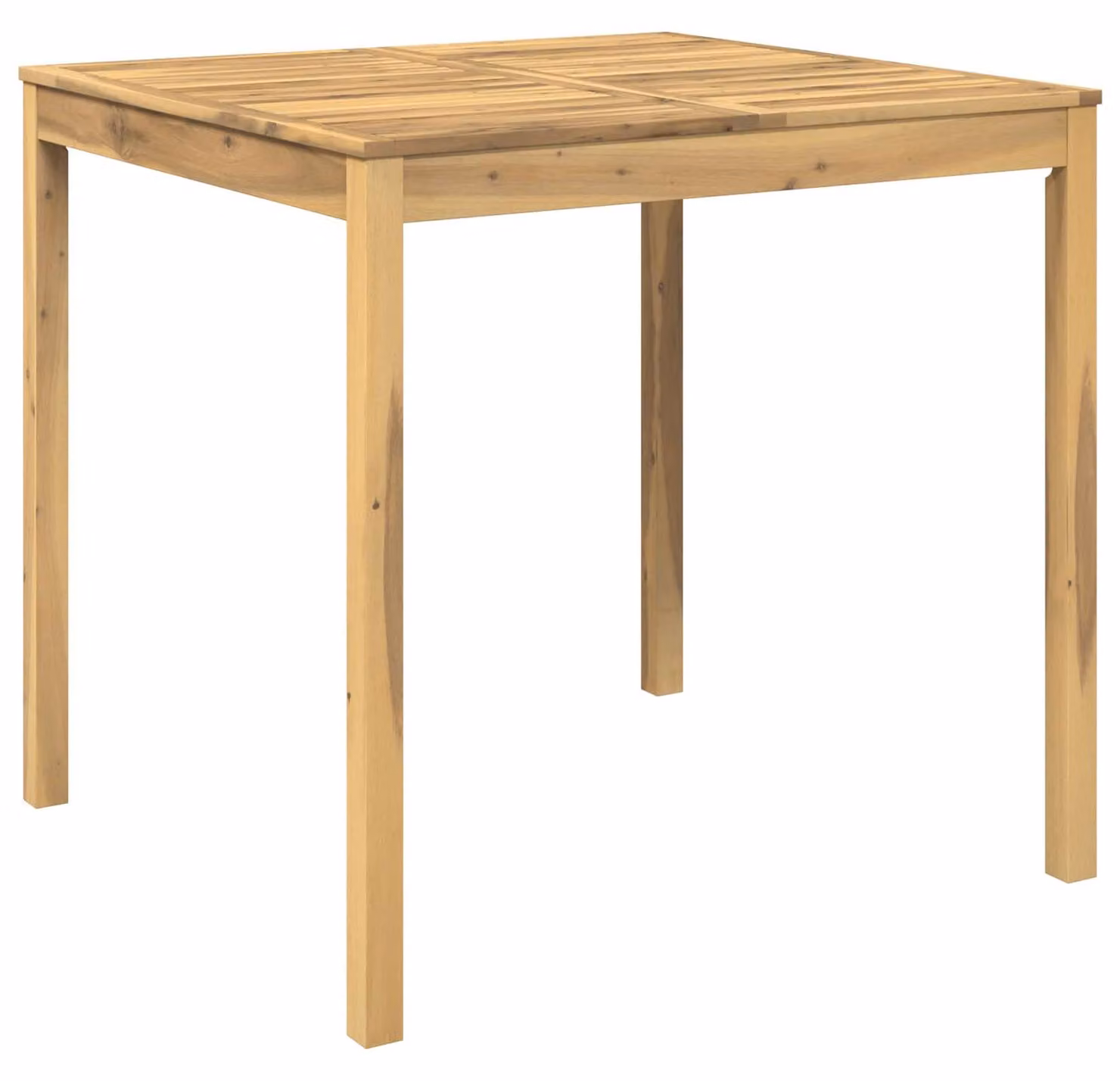 Tavolo da giardino, bianco, 110 x 108,5 x 105 cm, in legno massello di acacia
