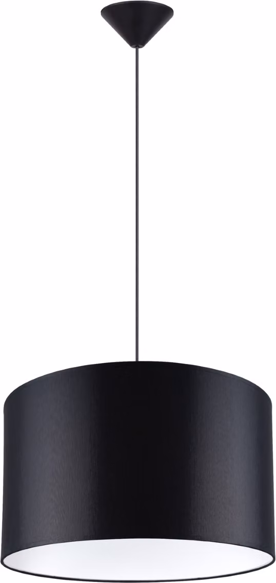 Lampada a sospensione ZEPHYR nera 1xE27x15W in tessuto, dimensioni: 88x40x40 cm, IP20, Pure Lume