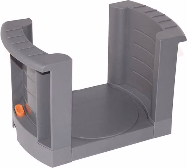 Portapiatti estensibile Emuca in plastica grigia, regolabile da 187 a 308 mm