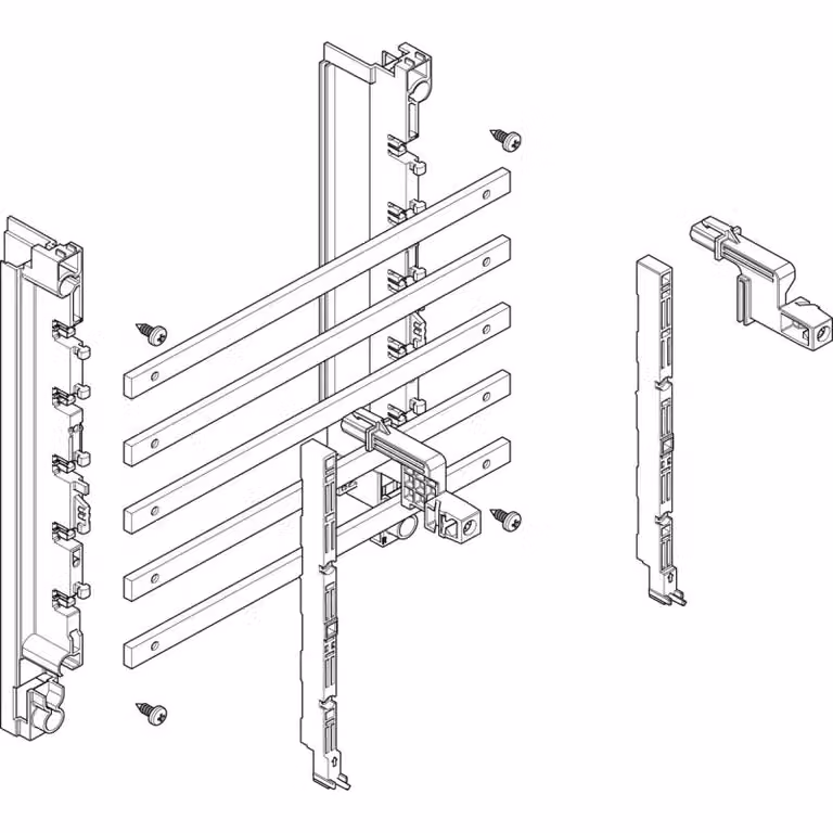 Modulo barra collettrice ABN a incasso 1FB/2RE 40 mm con rame 12x5 mm, a 5 poli, EBM 70 mm MTSC12515