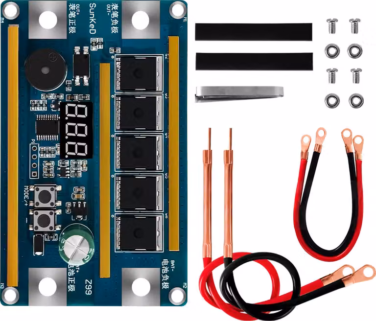 Mini saldatore a punti portatile a batteria - display digitale per la saldatura di lamiere di nichel