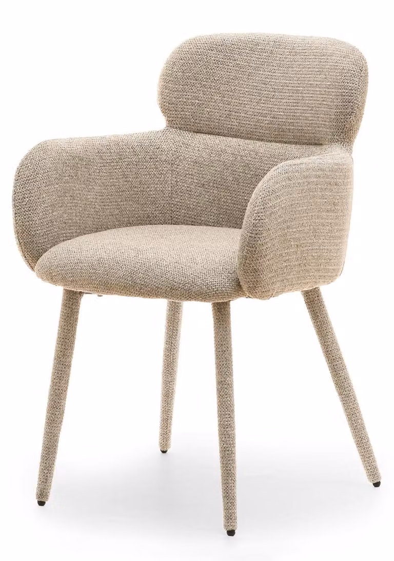 Sedia da pranzo imbottita VIOLA - beige