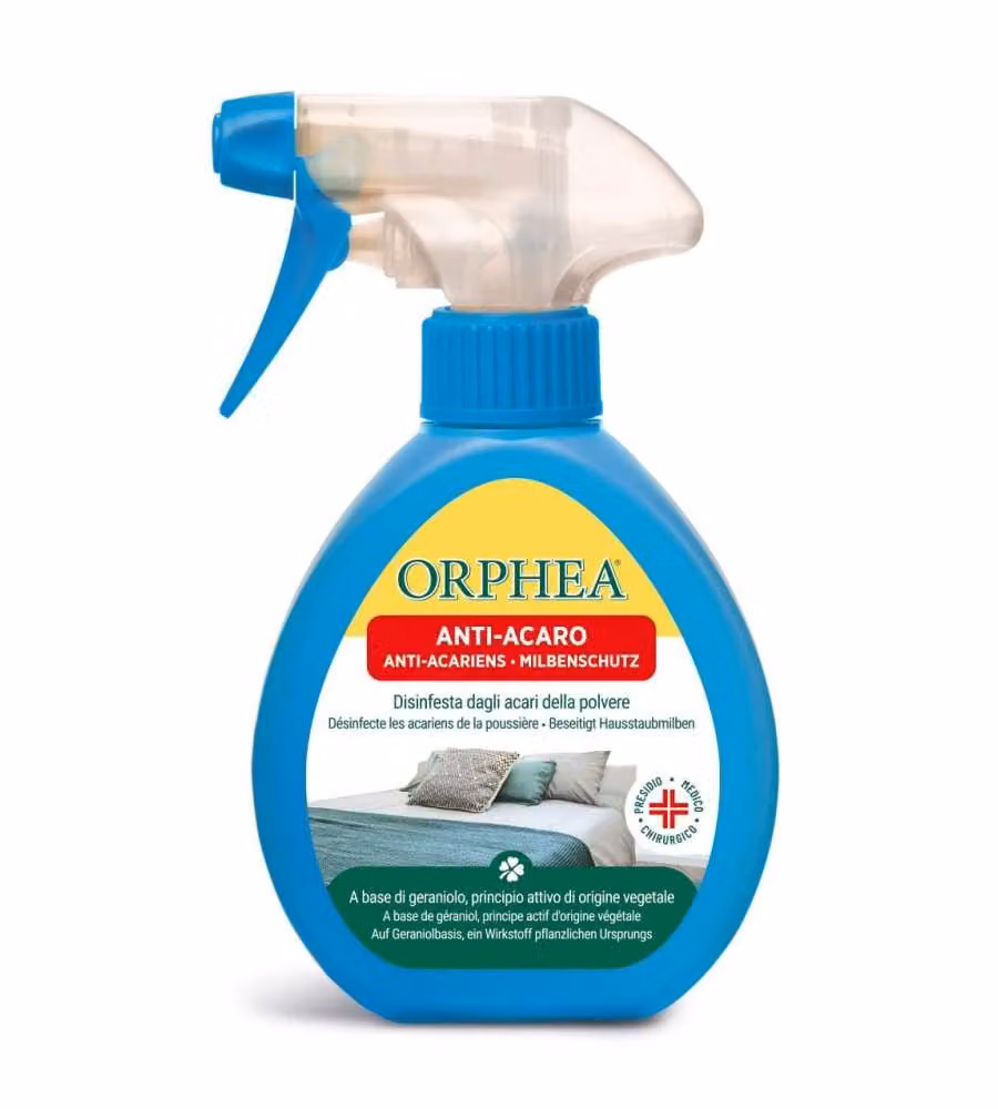 Orphea Spray Antiacaro Profumo Floreale per Tessuti e Materassi 150 ml
