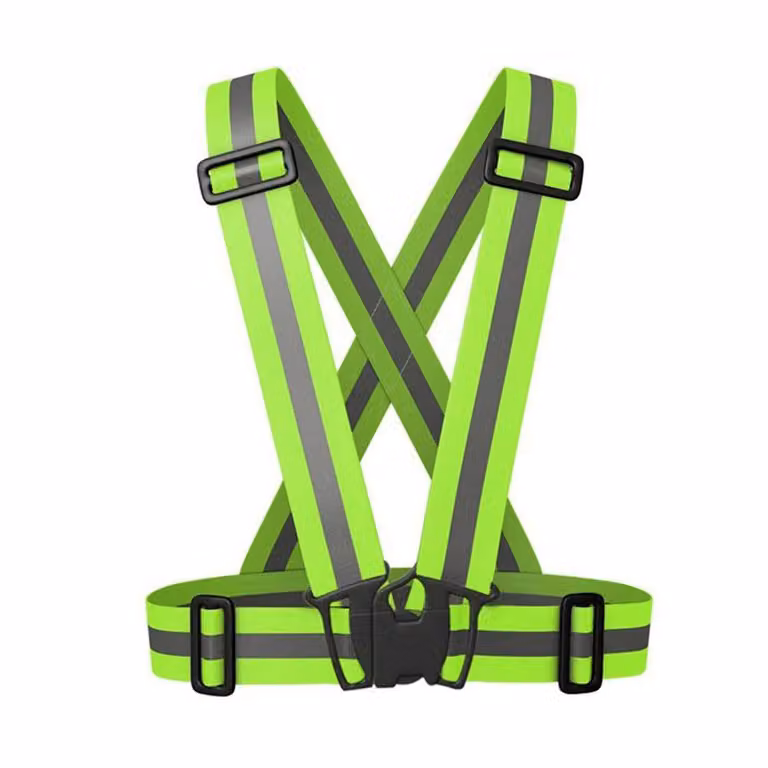 Cintura gilet di sicurezza riflettente | Striscia elastica di sicurezza verde neon per corsa, ciclismo e cantiere di notte
