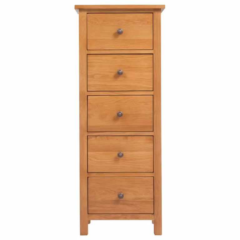 Cassettiera alta con cassetti 45x32x110 cm in rovere massiccio