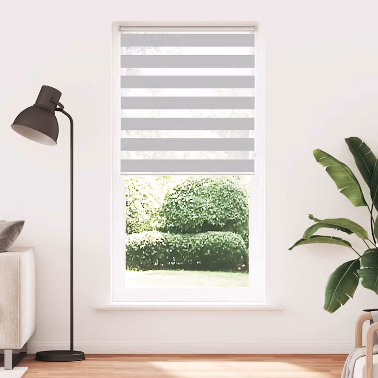 vidaXL Tenda a Rullo Zebra Larghezza Tessuto 110,9 cm Poliestere