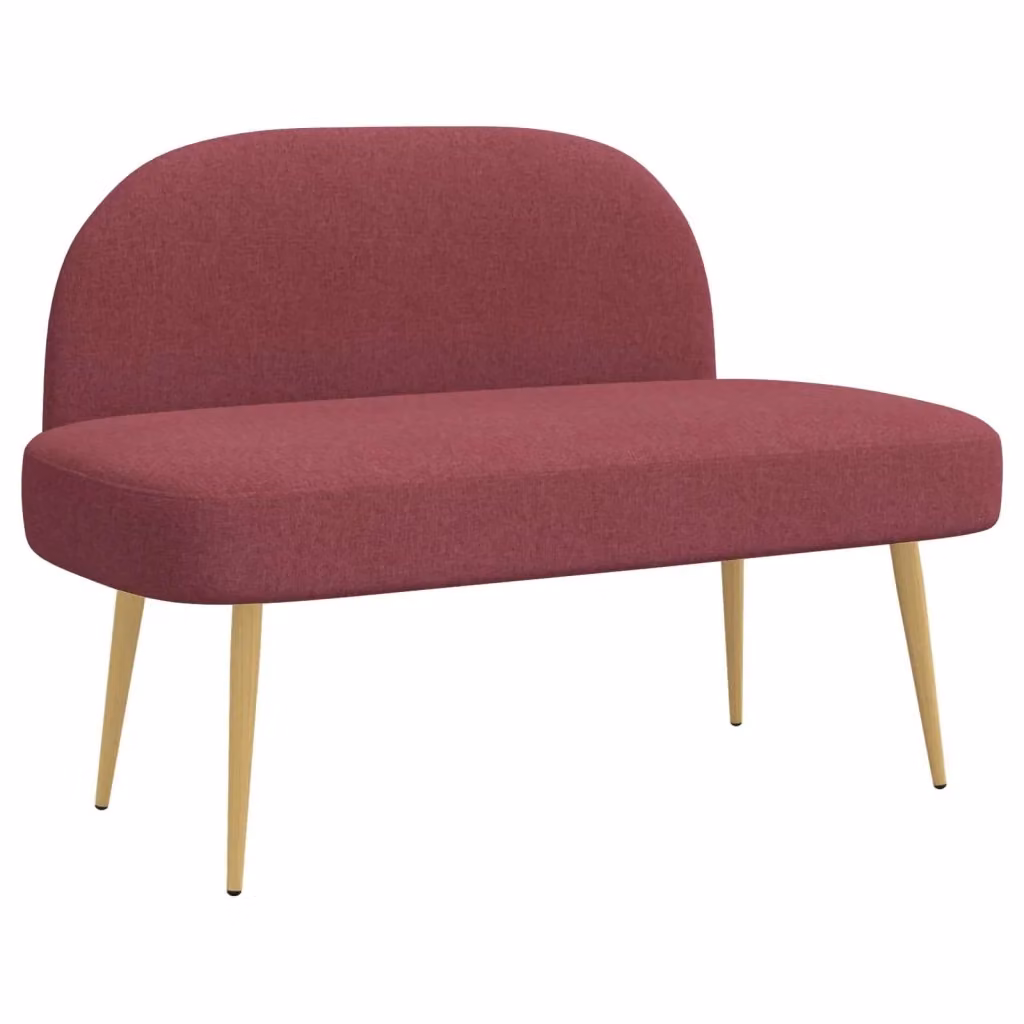 Panchina imbottita con schienale vidaXL colore rosso L: 110 cm, P: 60 cm, H: 76 cm – 2