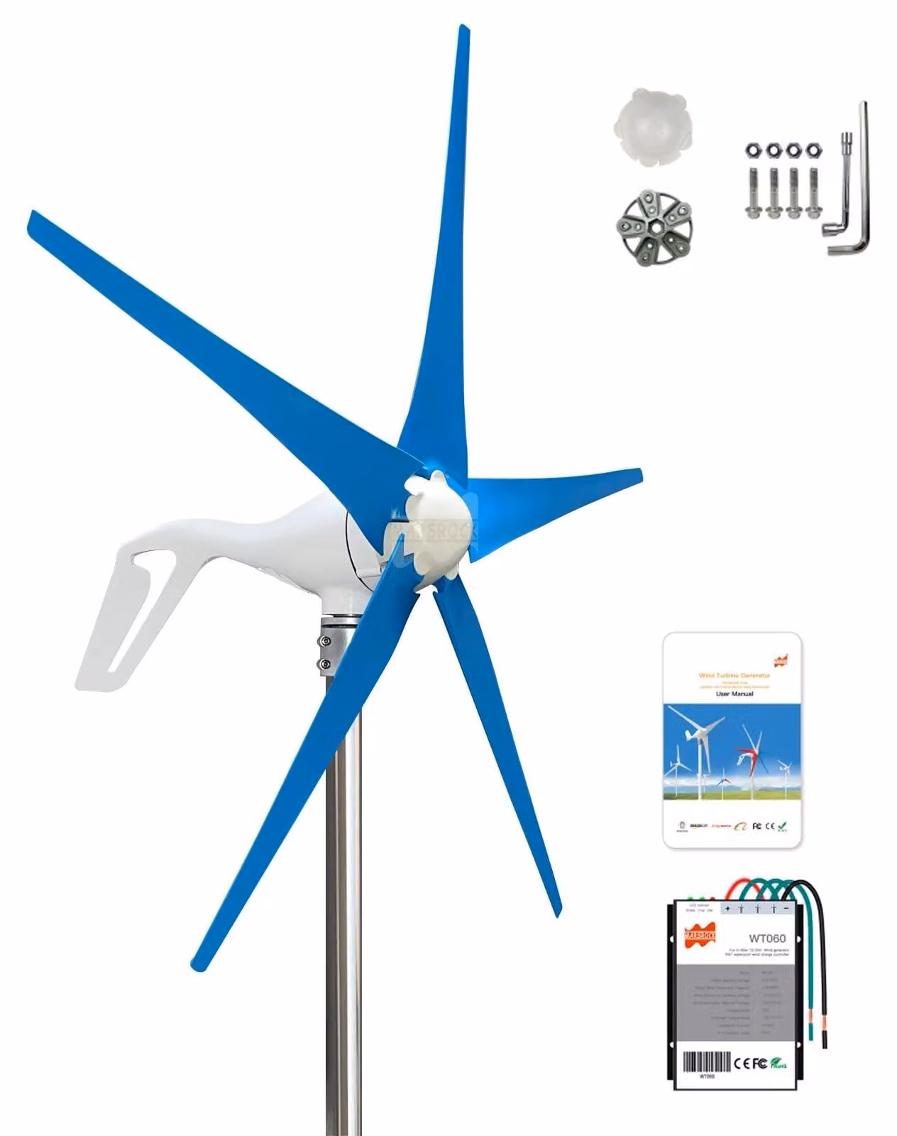 Turbina eolica - Generatore eolico - Generatore di energia eolica - Turbina da 400W - Alloggiamento in alluminio