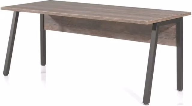 Scrivania professionale retta 180 cm SOON – Rovere invecchiato e nero – Design moderno