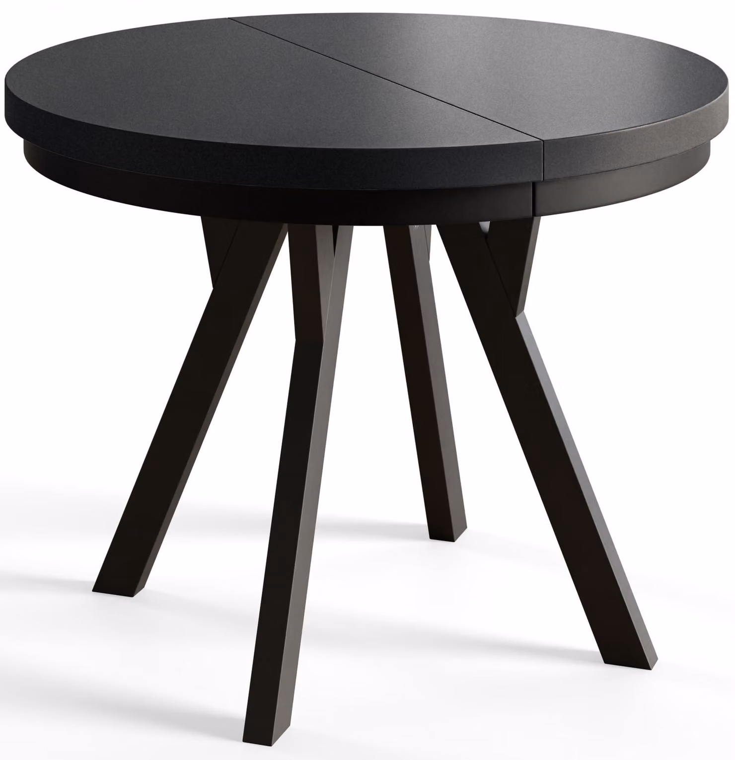 Alpi Moebel, Tavolo da Pranzo Evo, Tavolo per Mangiare Allungabile, Diametro da 110 - 210 cm, Nero