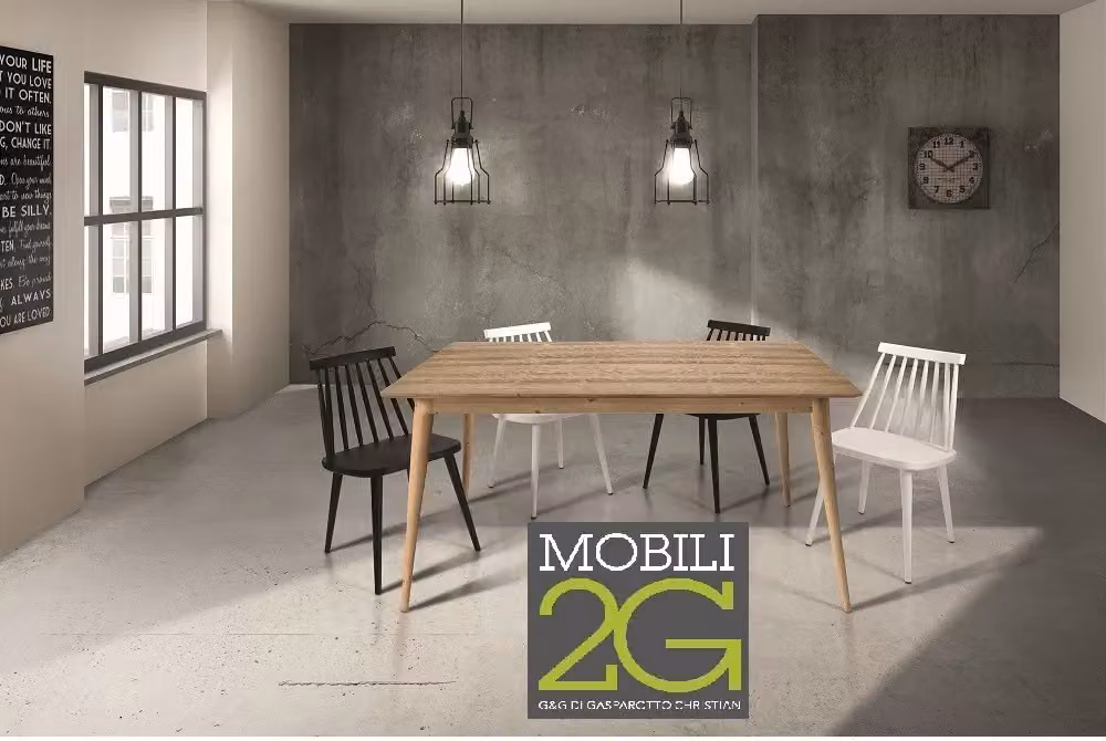 Tavolo allungabile rettangolare in abete naturale Mobili 2G L: 140 cm, P: 85 cm – 1