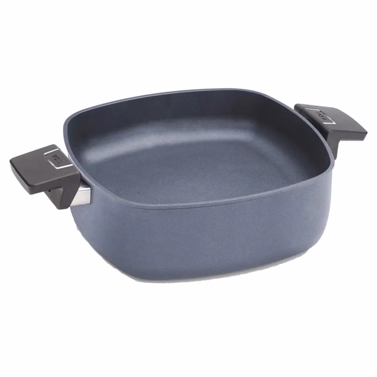 Casseruola quadrata in alluminio fuso antiaderente per induzione, con due manici con coperchio, Diamond Lite, 24x24cm