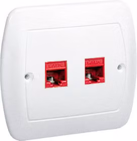 Presa multipla Simon AF52/11, colore bianco, plastica, grado di protezione IP20, dimensioni: 90 mm, 30,5 mm, 80,5 mm