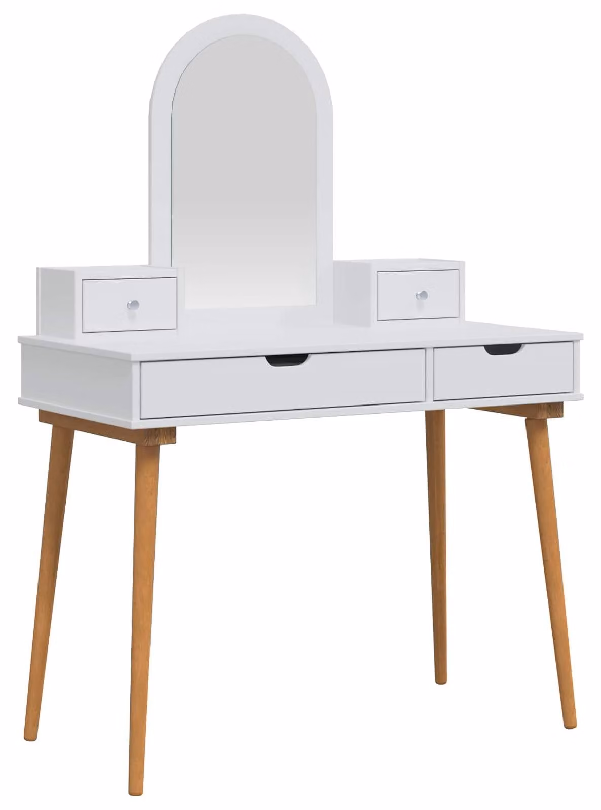 Set da trucco FAUSKE, 4 pezzi, bianco, 100 x 50 x 143 cm