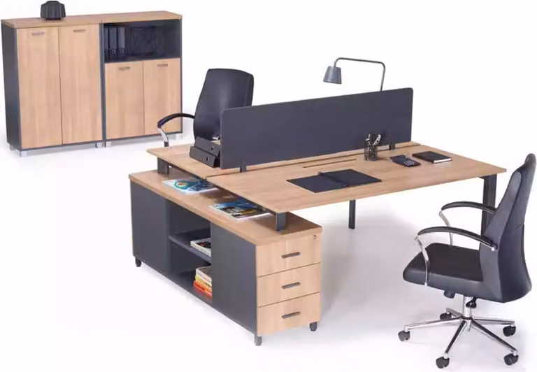 Schreibtisch 6 Schubladen Moderne Arbeitszimmer Möbel Holztisch Luxus