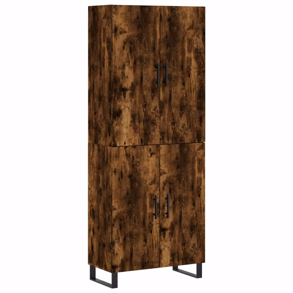 Credenza Rovere Fumo 69,5x34x180 cm in Legno Multistrato