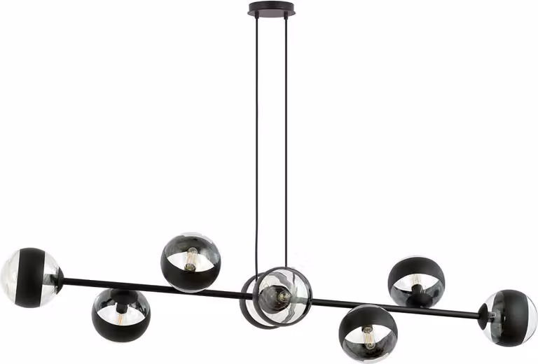 Lampada a sospensione a candelabro ROSSI 8 BL STRIPE Emibig 1229/8
