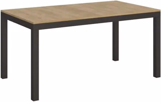 Tavolo allungabile 160/264x90 cm Everyday Evolution colore quercia natura telaio e gambe antracite