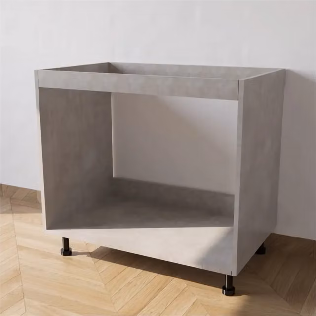 Calandrelli Base Lavello Senza Ante Colore Cemento L: 90 cm, P: 55,5 cm, H: 72 cm