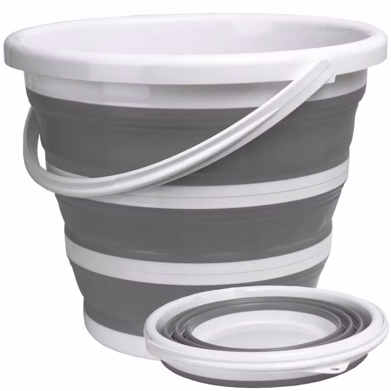Secchio pieghevole Compact 32 cm bianco-grigio