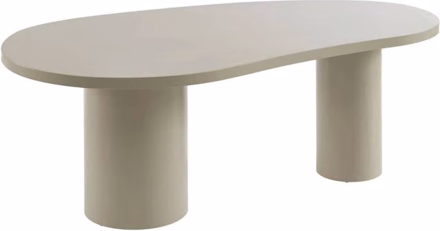 Tavolo da pranzo in legno d'hevea 8 posti, 210cm, grège