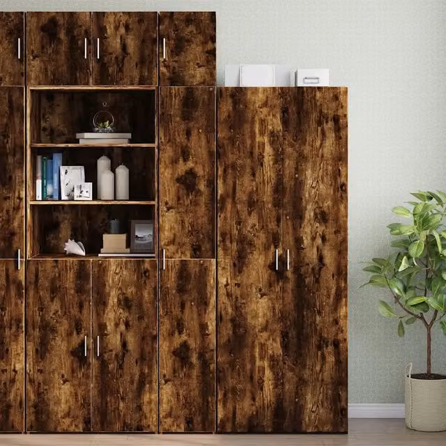 Mobile sottile moderno vidaXL in legno MDF colore marrone L/P/H: 30,0 x 42,5 x 225,0 cm