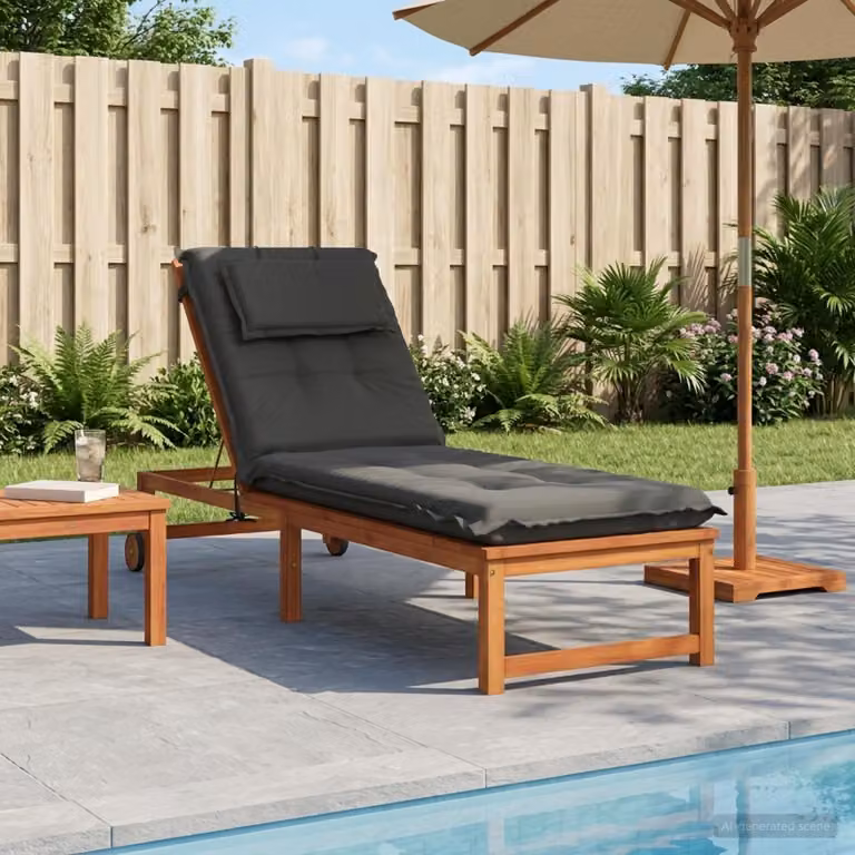 vidaXL Cuscino per Lettino GEMERT 100% Poliestere Antracite