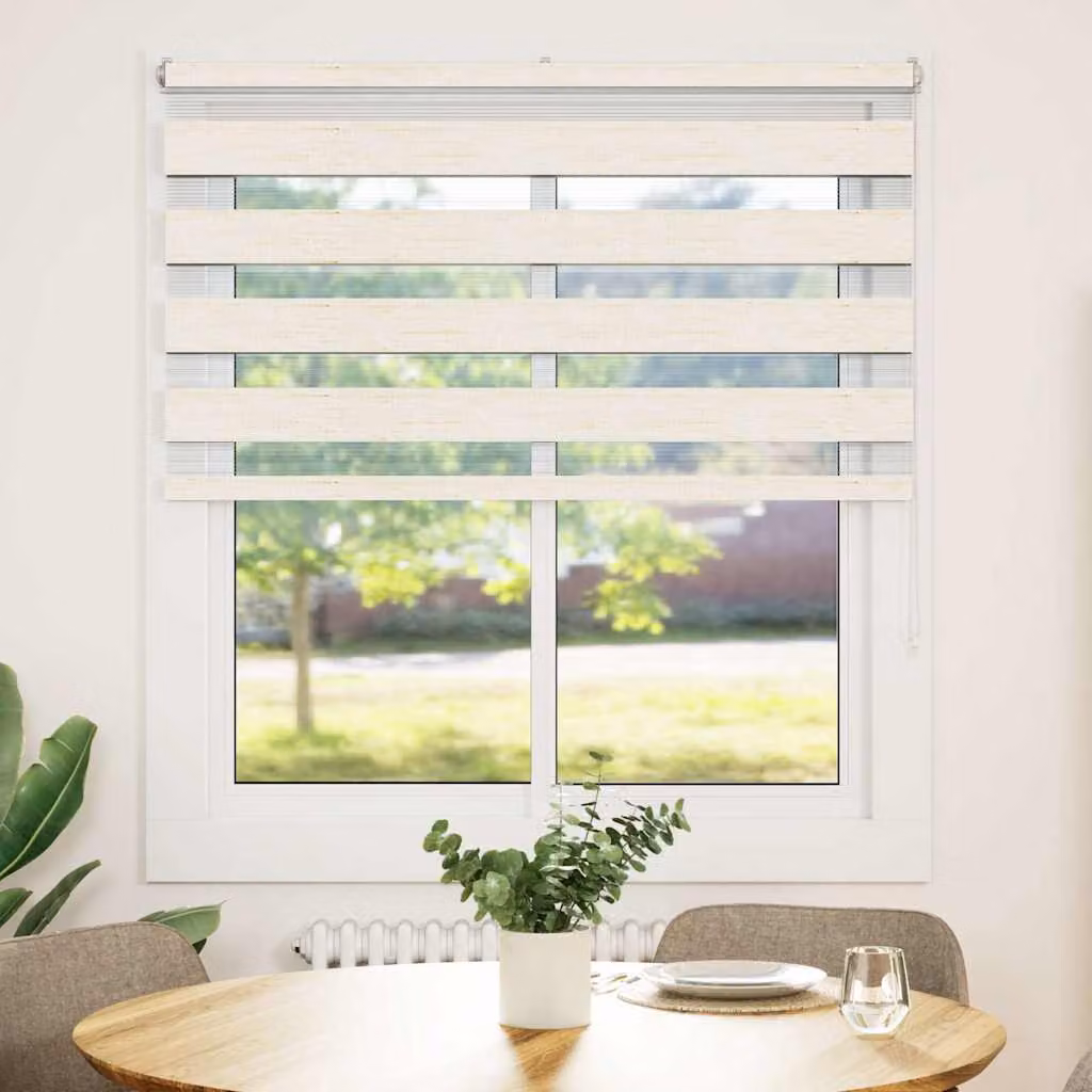 vidaXL Tenda a Rullo Zebra Larghezza Tessuto 125,9 cm Poliestere
