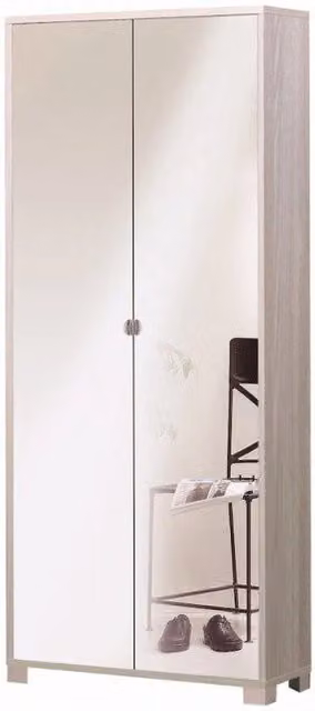 Mobile 2 Ante Specchio Kit Olmo Chiaro cm 83x29x190h - Sarmog